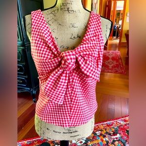 ANTHROPOLOGIE  EVA FRANCO GINGHAM SLEEVELESS TOP. NEW